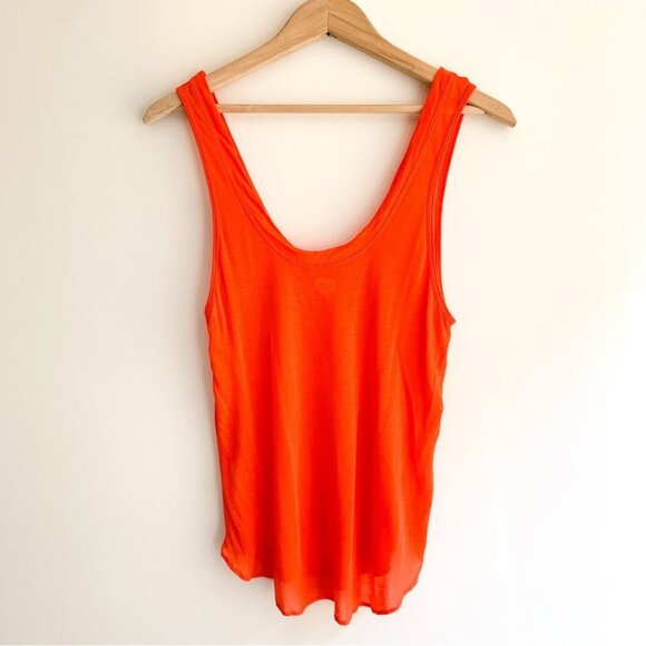 Aritzia Wilfred Women's Tank Top Cropped Sleeveless Bright Orange Size XS - Picture 3 of 13